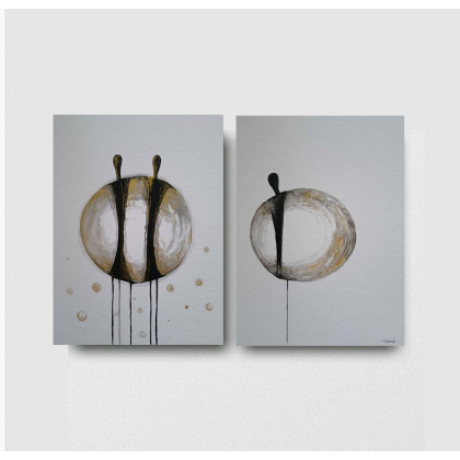 Postacie- dwie akwarele formatu 32/24 cm, Paulina Lebida, obrazy akwarela