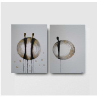 Postacie-  dwie akwarele  formatu 32/24 cm