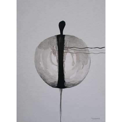 Paulina Lebida - obrazy akwarela - Postacie- cztery akwarele formatu 32/24 cm foto #1