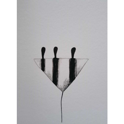 Paulina Lebida - obrazy akwarela - Postacie- cztery akwarele formatu 32/24 cm foto #2