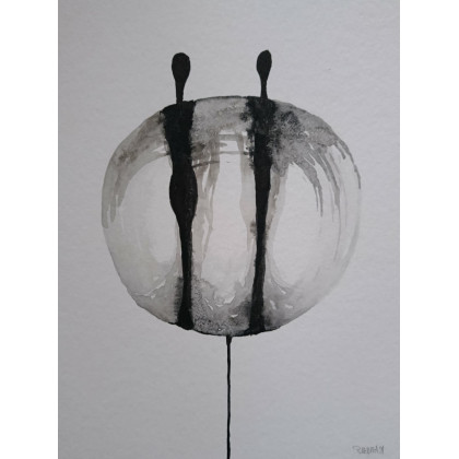 Paulina Lebida - obrazy akwarela - Postacie- cztery akwarele formatu 32/24 cm foto #3