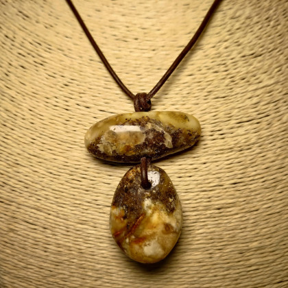 Naszyjnik z bursztynu w stylu ECO (21), Ewa Mikusek, korale,naszyjniki