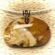 Zawieszka z bursztynu w stylu ECO