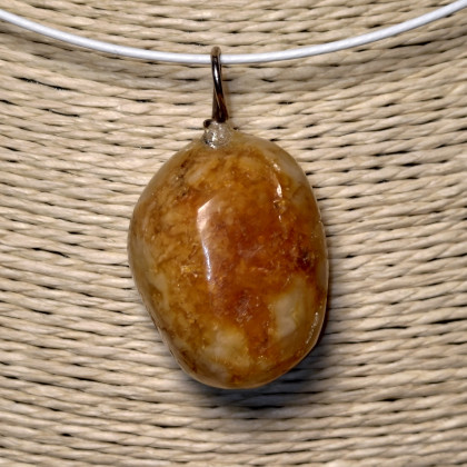 Ewa Mikusek - zawieszki,breloczki - Zawieszka z bursztynu w stylu ECO foto #3