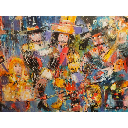 Dariusz Grajek - olej + akryl - Straż nocna i..... foto #2