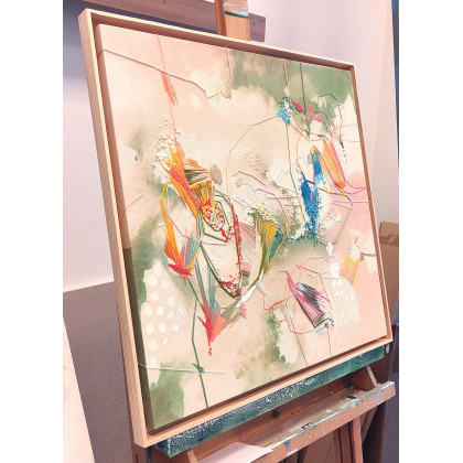 Agnieszka Potocka-Makoś - obrazy tech. mieszana - Wszystkiego najlepszego - haft obraz foto #1