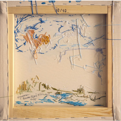 Agnieszka Potocka-Makoś - obrazy tech. mieszana - Chmurnie - haft obraz abstrakcja foto #4