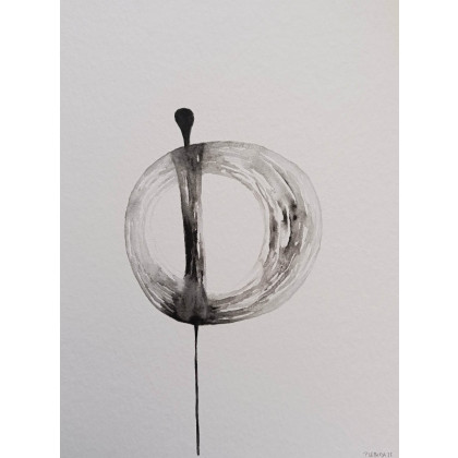 Paulina Lebida - obrazy akwarela - Postać-  akwarela formatu 32/24 cm foto #1