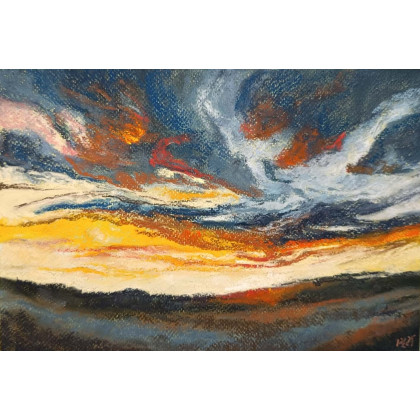 Paulina Lebida - pastele suche - Niebo - rysunek pastelami foto #1