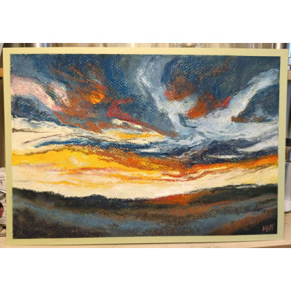 Paulina Lebida - pastele suche - Niebo - rysunek pastelami foto #2