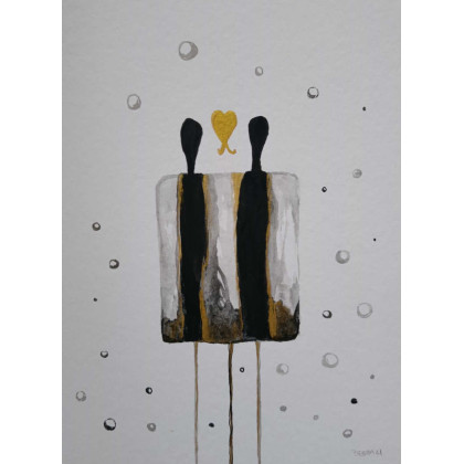 Paulina Lebida - obrazy akwarela - Postacie- dwie akwarele formatu 32/24 cm foto #1