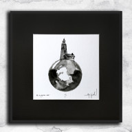 UNIKAT - Tusz na papierze - Latarnia morska