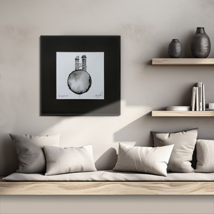 Maja Gajewska - rysunek tuszem - UNIKAT - Tusz na papierze - Kamieniczka foto #3