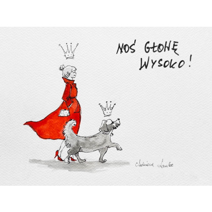 NOŚ GŁOWĘ WYSOKO!, Adriana Laube, obrazy tech. mieszana