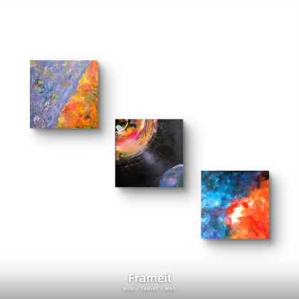 Ewa Mościszko - obrazy akwarela - Tryptyk Uniwerse foto #1