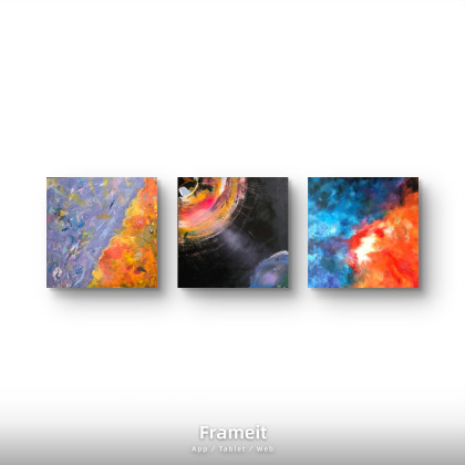 Ewa Mościszko - obrazy akwarela - Tryptyk Uniwerse foto #3