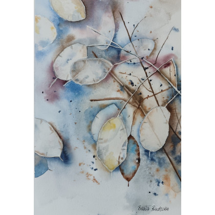 Beata Rudecka - obrazy akwarela - Akwarela Akwarelka Obraz pt: Lunaria foto #1