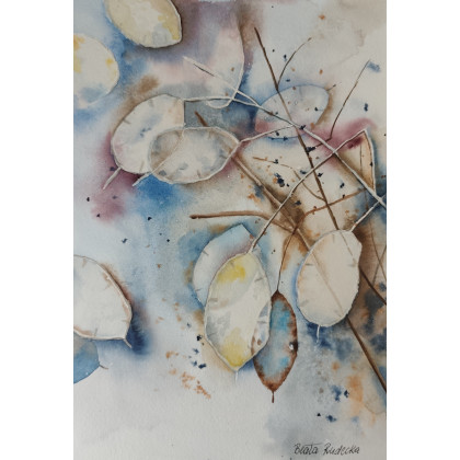 Beata Rudecka - obrazy akwarela - Akwarela Akwarelka Obraz pt: Lunaria foto #3