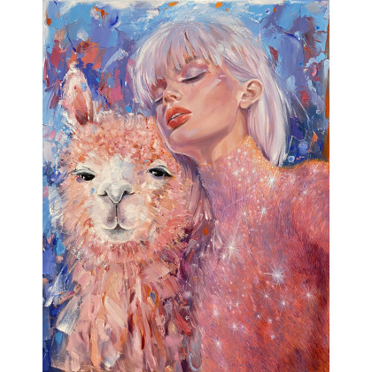 BAŚŃ O ALPACE, Jolanta Strzelczyk, obrazy olejne