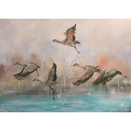 Jesien, Maria Mandis, olej + akryl