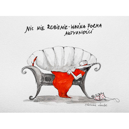 Nic-nie-robienie, Adriana Laube, obrazy akwarela