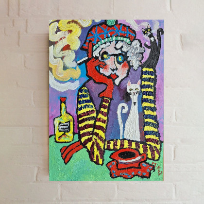 nocne czuwanie, Marlena Kuć, obrazy olejne