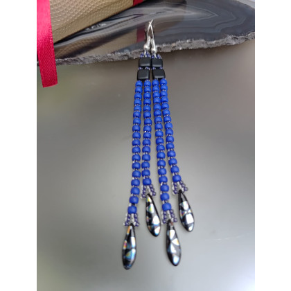 unikatart - kolczyki  - Kolczyki Szafirowe Koraliki Długie 25.51 foto #1
