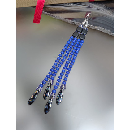 unikatart - kolczyki  - Kolczyki Szafirowe Koraliki Długie 25.51 foto #2