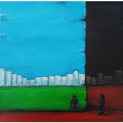 Fasada, Paula Staniec, obrazy akryl