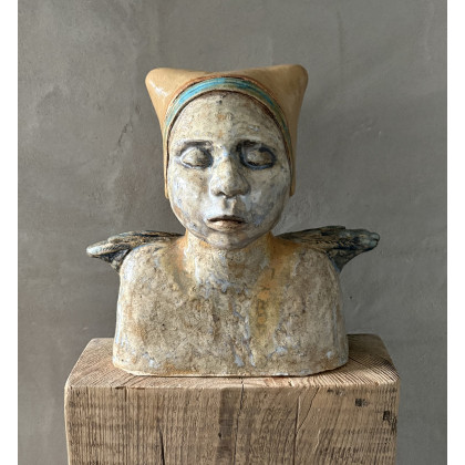 ultraviolet - rzeźby - Anioł w czapeczce - rzeźba ceramiczna foto #2