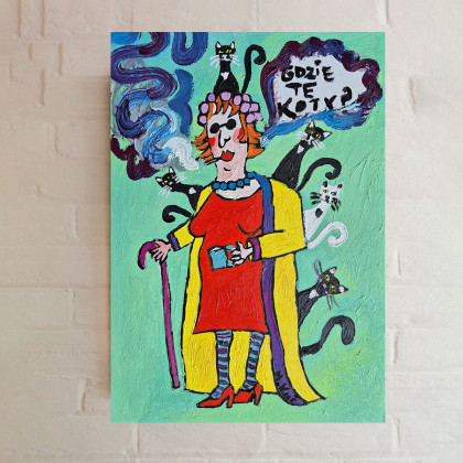 gdzie te koty, Marlena Kuć, obrazy olejne