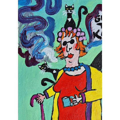 Marlena Kuć - obrazy olejne - gdzie te koty foto #4