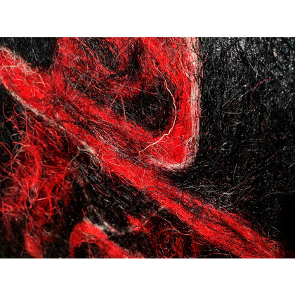 Grzegorz Zalewski - tkanina - Obraz Czerwona Sylwetka . sizal na płótnie. rękodzieło. 80x60 foto #1