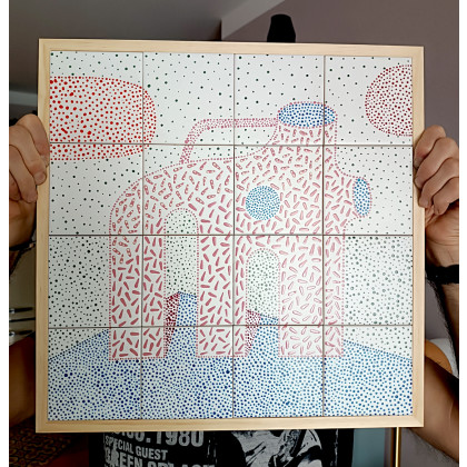 Marcin Waśka - mozaika ceramiczna - Obraz ceramiczny- Wazon foto #2