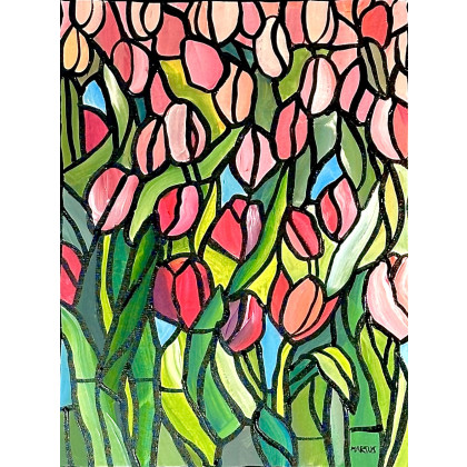TULIPANY 2, Patryk Martuś, obrazy akryl