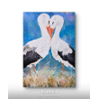 Obraz akrylowy pt.Bocianie  Randez-Vous , 70x50x1cm
