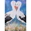 Obraz akrylowy pt.Bocianie  Randez-Vous , 70x50x1cm