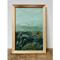 NIEWIELKI OBRAZ TRAWY / OPRAWIONY