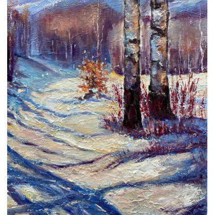 Myroslava Burlaka - obrazy olejne - Słoneczny zimowy poranek. Koronka cieni. foto #1