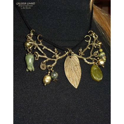 Galeria LiMaRt - korale,naszyjniki - Vintage. Eklektyczny naszyjnik w duchu pięknej starej biżuterii PREZENT lux foto #2