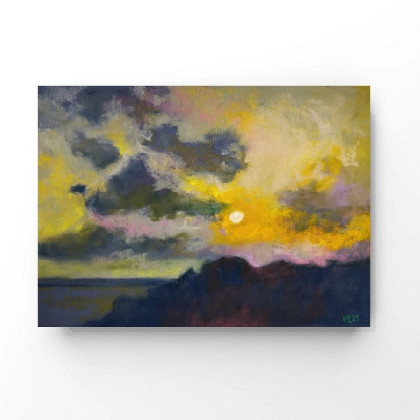 Pejzaż - rysunek pastelami, Paulina Lebida, pastele suche