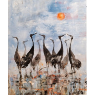 Słońce i żurawie...