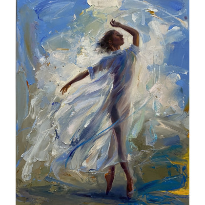TAŃCZĄCA NA WIETRZE, Jolanta Strzelczyk, obrazy olejne