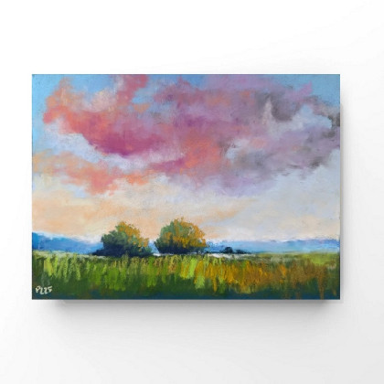 Pejzaż - rysunek pastelami, Paulina Lebida, pastele suche