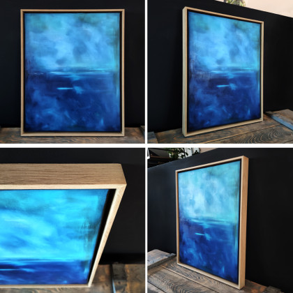 Maja Gajewska - obrazy olejne - obraz olejny - Błękit paryski XV (oprawiony w ramę) foto #1