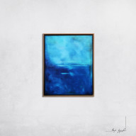 obraz olejny - Błękit paryski XV (oprawiony w ramę)