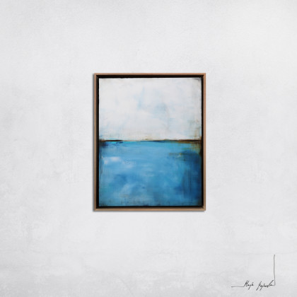 obraz olejny - Błękit i biel XXII (oprawiony w ramę), Maja Gajewska, obrazy olejne