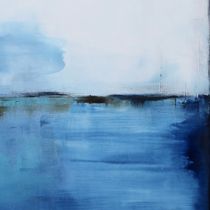 Maja Gajewska - obrazy olejne - obraz olejny - Błękit paryski XVI (oprawiony w ramę) foto #2