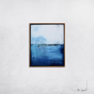 obraz olejny - Błękit paryski XVI (oprawiony w ramę)