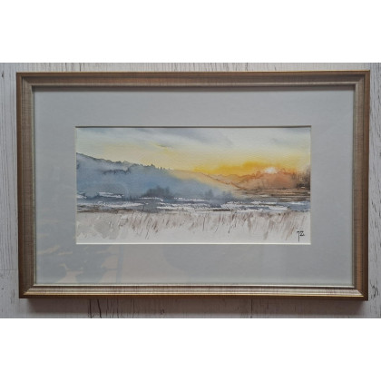 Akwarela w oprawie, Jolanta Zdanowicz, obrazy akwarela